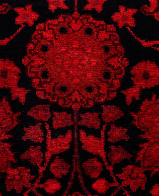 Overdyed Hand-Knotted Wool Modern-Contemporary Pink Runner 2' 7" x 6' 1"