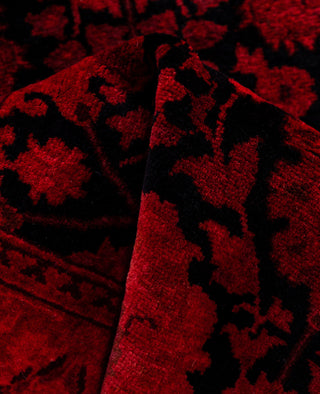Overdyed Hand-Knotted Wool Modern-Contemporary Pink Runner 2' 7" x 6' 1"