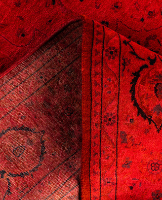 Overdyed Hand-Knotted Wool Modern-Contemporary Pink Area Rug 5' 2" x 7' 7"