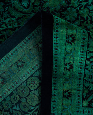 Overdyed One-of-a-Kind Wool Green Area Rug 12' 0" x 18' 7"