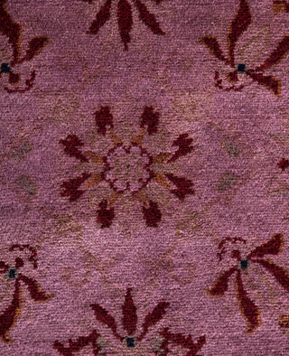 Overdyed Hand-Knotted Wool Modern-Contemporary Purple Area Rug 8' 3" x 10' 2"