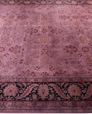Overdyed Hand-Knotted Wool Modern-Contemporary Purple Area Rug 8' 3" x 10' 2"