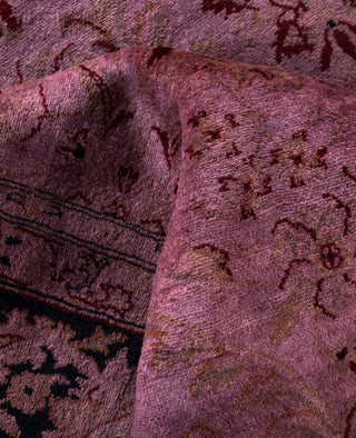 Overdyed Hand-Knotted Wool Modern-Contemporary Purple Area Rug 8' 3" x 10' 2"