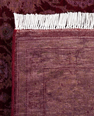Overdyed Hand-Knotted Wool Modern-Contemporary Purple Area Rug 6' 4" x 9' 3"