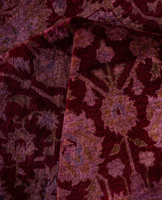 Overdyed Hand-Knotted Wool Modern-Contemporary Purple Area Rug 6' 4" x 9' 3"