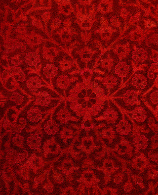 Overdyed Hand-Knotted Wool Modern-Contemporary Pink Area Rug 4' 7" x 7' 7"