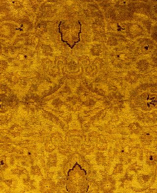 Overdyed Hand-Knotted Wool Modern-Contemporary Gold Area Rug 4' 8" x 6' 10"