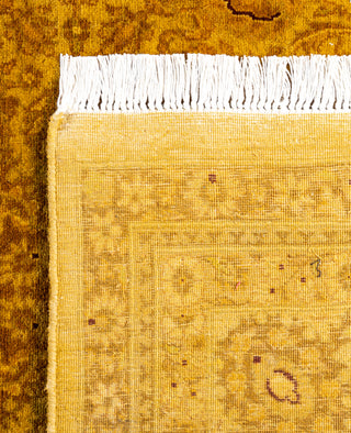 Overdyed Hand-Knotted Wool Modern-Contemporary Gold Area Rug 4' 8" x 6' 10"