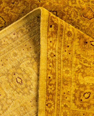 Overdyed Hand-Knotted Wool Modern-Contemporary Gold Area Rug 4' 8" x 6' 10"