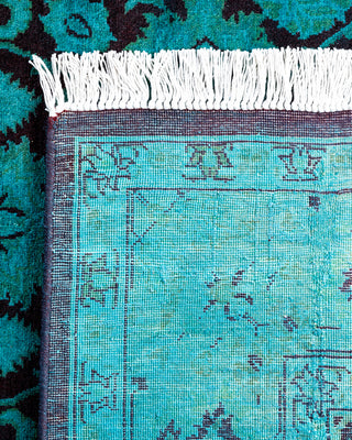 Fine Vibrance, One-of-a-Kind Hand-Knotted Area Rug  - Green, 4' 3" x 6' 4"