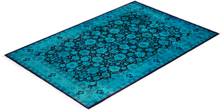 Fine Vibrance, One-of-a-Kind Hand-Knotted Area Rug  - Green, 4' 3" x 6' 4"