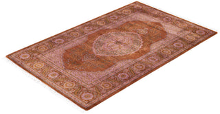 Overdyed Hand-Knotted Wool Modern-Contemporary Brown Area Rug 2' 8" x 4' 3"