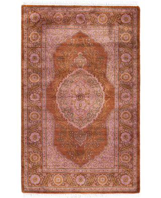 Overdyed Hand-Knotted Wool Modern-Contemporary Brown Area Rug 2' 8" x 4' 3"