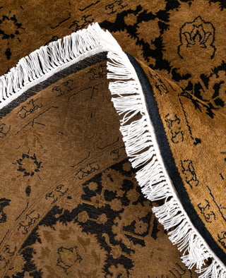 Overdyed One-of-a-Kind Wool Beige Round Area Rug 4' 1" x 4' 1"