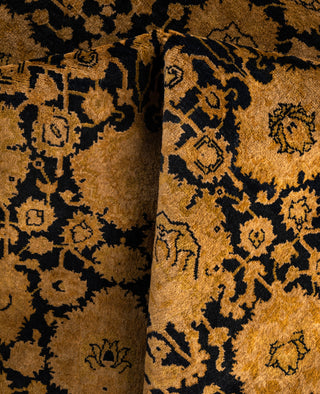 Overdyed One-of-a-Kind Wool Beige Round Area Rug 4' 1" x 4' 1"