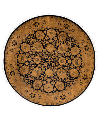 Overdyed One-of-a-Kind Wool Beige Round Area Rug 4' 1" x 4' 1"
