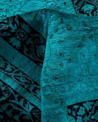 Overdyed Hand-Knotted Blue Area Rug 10' 2" x 14' 7"