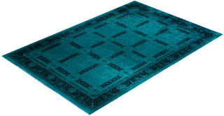 Overdyed Hand-Knotted Blue Area Rug 10' 2" x 14' 7"