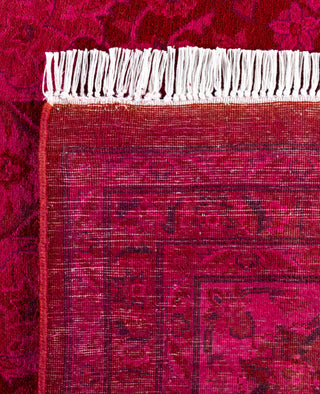 Overdyed Hand-Knotted Wool Modern-Contemporary Pink Area Rug 8' 3" x 10' 5"