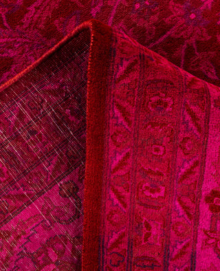 Overdyed Hand-Knotted Wool Modern-Contemporary Pink Area Rug 8' 3" x 10' 5"