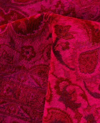 Overdyed Hand-Knotted Wool Modern-Contemporary Pink Area Rug 8' 3" x 10' 5"