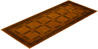 Modern Overdyed Hand Knotted Wool Gold Area Rug 6' 1" x 14' 6"