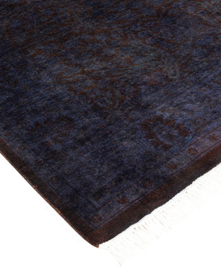 Contemporary Hand Knotted Overdyed Purple Area Rug 3' 1" x 5' 3"
