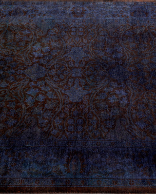 Modern Overdyed Hand Knotted Wool Purple Area Rug 3' 1" x 5' 3"