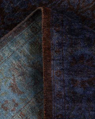 Contemporary Hand Knotted Overdyed Purple Area Rug 3' 1" x 5' 3"