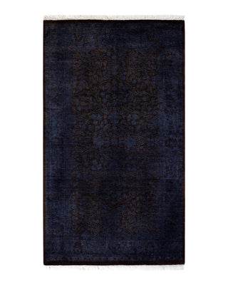 Contemporary Fine Vibrance Brown Wool Area Rug 3' 1" x 5' 3"