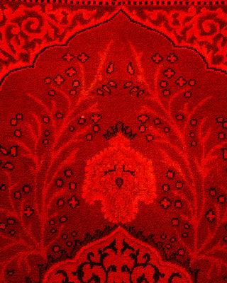 Contemporary Hand-Knotted Overdyed Orange Runner 2' 8" x 4' 3"
