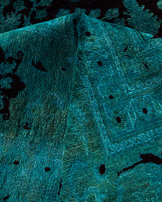 Overdyed Hand-Knotted Blue Area Rug 10' 0" x 14' 2"