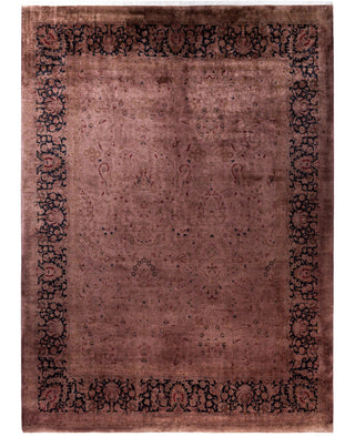 Overdyed Hand-Knotted Wool Modern-Contemporary Purple Area Rug 8' 2" x 10' 5"