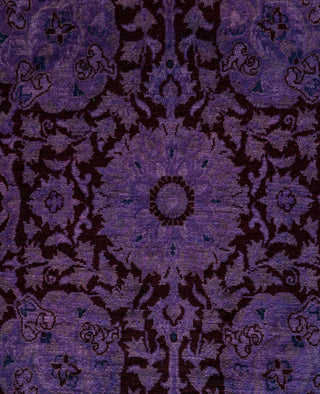 Overdyed Hand-Knotted Wool Modern-Contemporary Purple Area Rug 8' 1" x 10' 4"