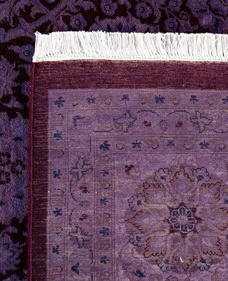 Overdyed Hand-Knotted Wool Modern-Contemporary Purple Area Rug 8' 1" x 10' 4"