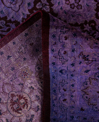 Overdyed Hand-Knotted Wool Modern-Contemporary Purple Area Rug 8' 1" x 10' 4"