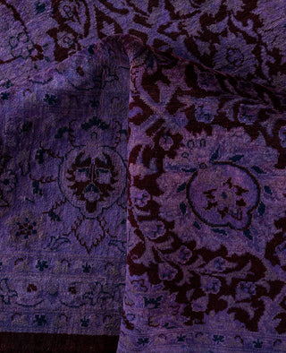 Overdyed Hand-Knotted Wool Modern-Contemporary Purple Area Rug 8' 1" x 10' 4"