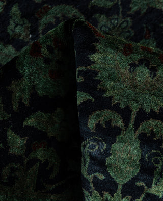 Overdyed Hand-Knotted Wool Modern-Contemporary Green Runner 2' 7" x 12' 0"