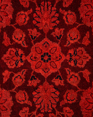 Contemporary Hand-Knotted Overdyed Orange Area Rug 4' 3" x 6' 4"
