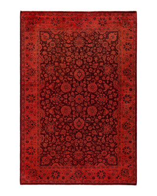 Modern Fine Vibrance Orange Area Rug 4' 3" x 6' 4"