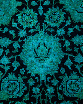 Contemporary Hand-Knotted Overdyed Blue Area Rug 8' 3" x 10' 5"