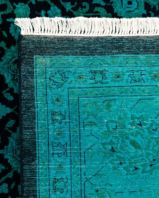 Contemporary Hand-Knotted Overdyed Blue Area Rug 8' 3" x 10' 5"