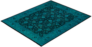 Contemporary Hand-Knotted Overdyed Blue Area Rug 8' 3" x 10' 5"