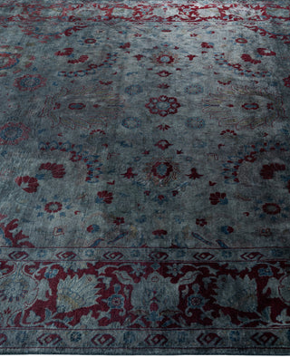 Overdyed One-of-a-Kind Wool Gray Area Rug 6' 2" x 8' 10"