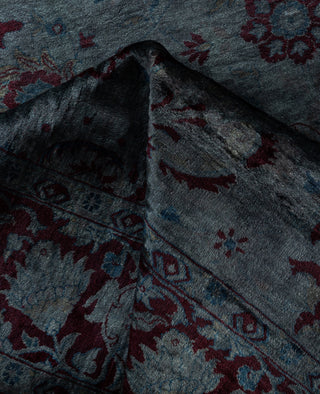 Overdyed One-of-a-Kind Wool Gray Area Rug 6' 2" x 8' 10"