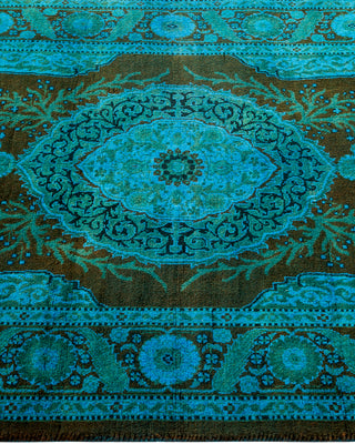 Modern Overdyed Hand Knotted Wool Blue Area Rug 2' 9" x 4' 2"