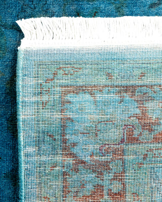 Contemporary Hand-Knotted Overdyed Blue Area Rug 3' 2" x 5' 2"
