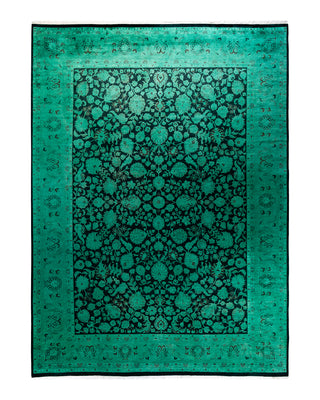 Contemporary Fine Vibrance Black Wool Area Rug 9' 0" x 12' 1"