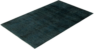 Contemporary Overdyed Wool Hand Knotted Green Area Rug 3' 2" x 5' 0"
