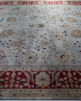 Contemporary Fine Vibrance Gray Wool Area Rug - 8' 3" x 10' 4"